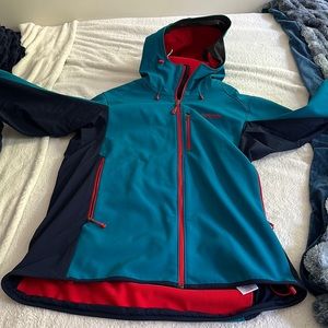 Patagonia Adze hoody full zip jacket men’s Large L hooded - Teal /Blue polartec